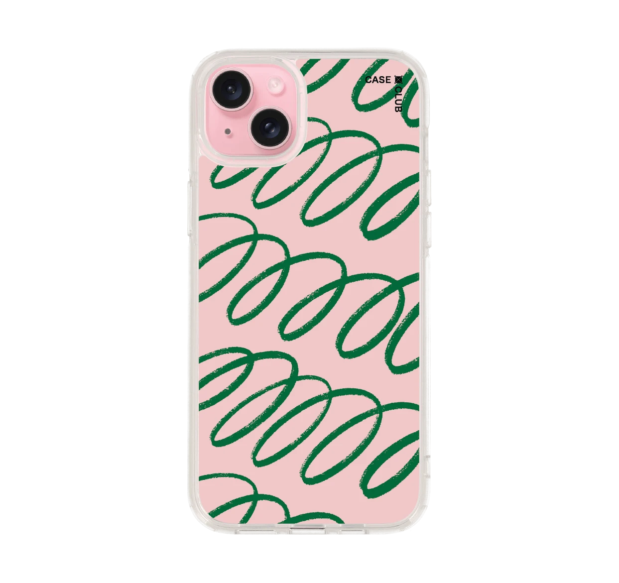 pink & green curvy pattern